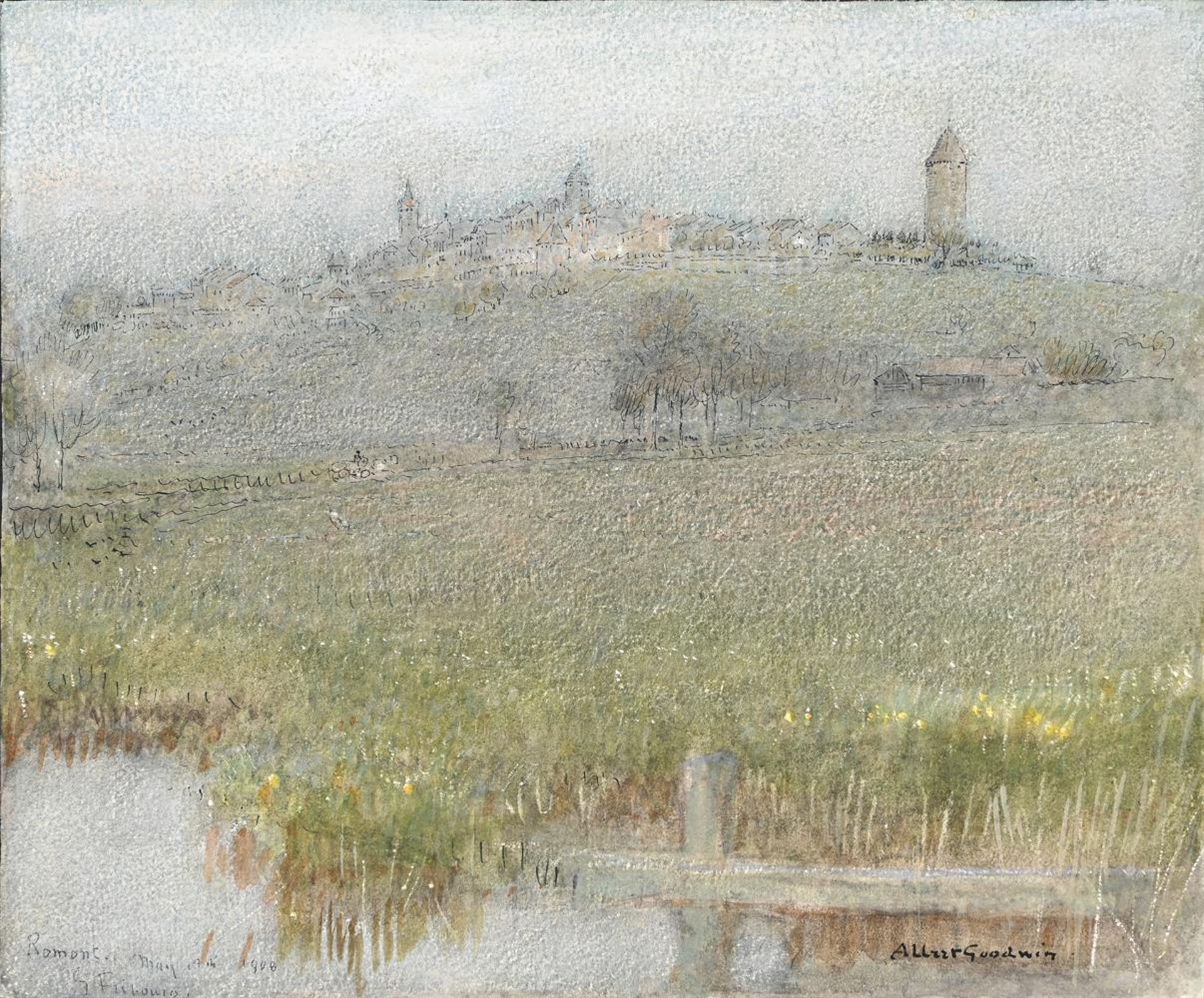 ALBERT GOODWIN (BRITISH 1845-1932), ROMONT, NEAR FRIBOURG, SWITZERLAND