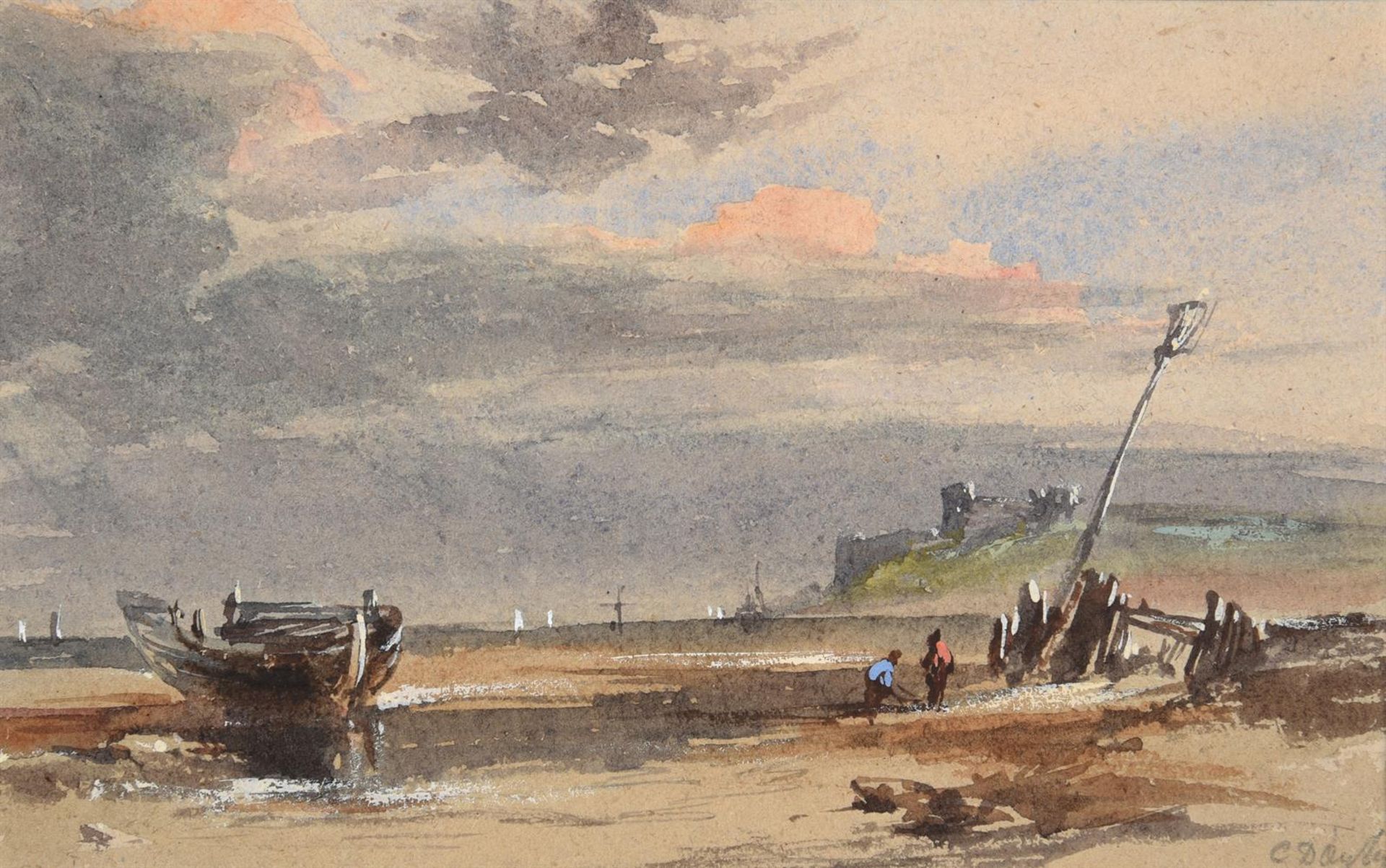 SIR CHARLES D'OYLY (ENGLISH 1781-1845), LOW TIDE, FLINT CASTLE; DARTMOUTH CASTLE (2) - Image 3 of 3