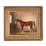 ENGLISH SCHOOL (19TH CENTURY), A CHESTNUT MARE IN A STABLE INTERIOR