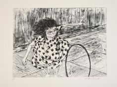 λ ALISTAIR GRANT (BRITISH 1925-1997), UNTITLED (GIRL WITH HULA HOOP)