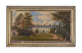 ENGLISH SCHOOL (19TH CENTURY), STUDY HOUSE OF A COUNTRY HOUSE AND GARDENS