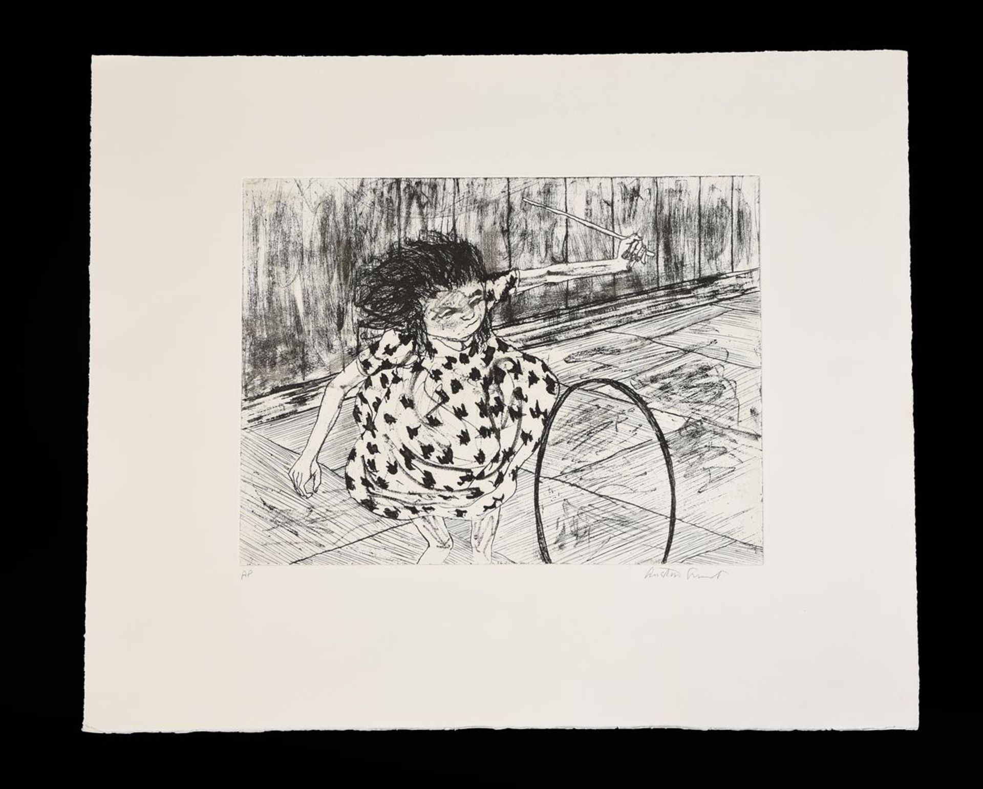 λ ALISTAIR GRANT (BRITISH 1925-1997), UNTITLED (GIRL WITH HULA HOOP) - Image 2 of 2