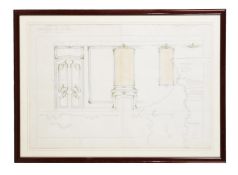 λ LOUIS LENORMAND (FRENCH 1801-1862), DESIGN FOR THE PANELLING OF A SALON IN THE CHATEAU LAJUDIE