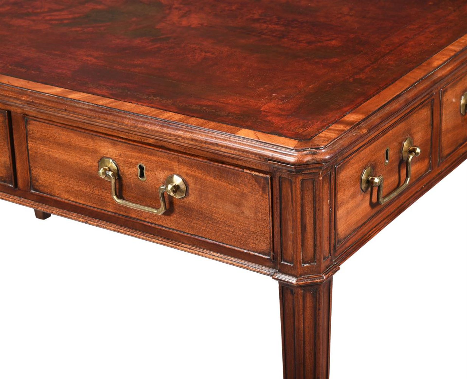 A GEORGE III MAHOGANY LIBRARY OR WRITING TABLE, CIRCA 1775 - Image 3 of 4