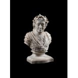 AFTER MICHAEL RYSBRACK (1693-1770) A CARVED MARBLE BUST OF KING GEORGE II (1638-1760)