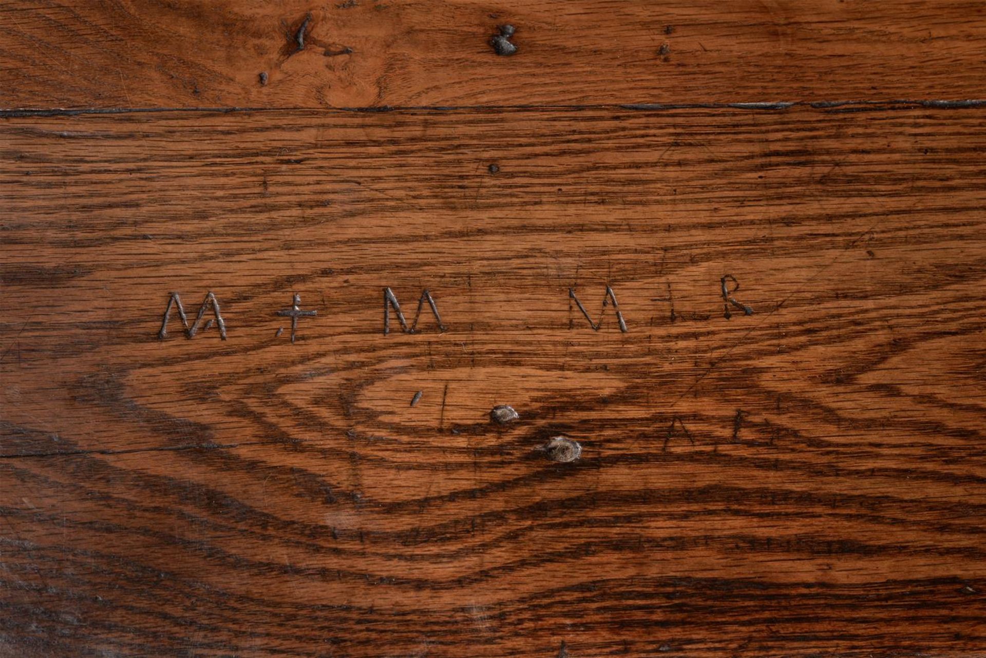 AN OAK AND PINE REFECTORY TABLE, 18TH CENTURY AND LATER - Image 4 of 8