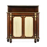 Y A REGENCY ROSEWOOD AND GILT METAL MOUNTED SIDE CABINET, EARLY 19TH CENTURY
