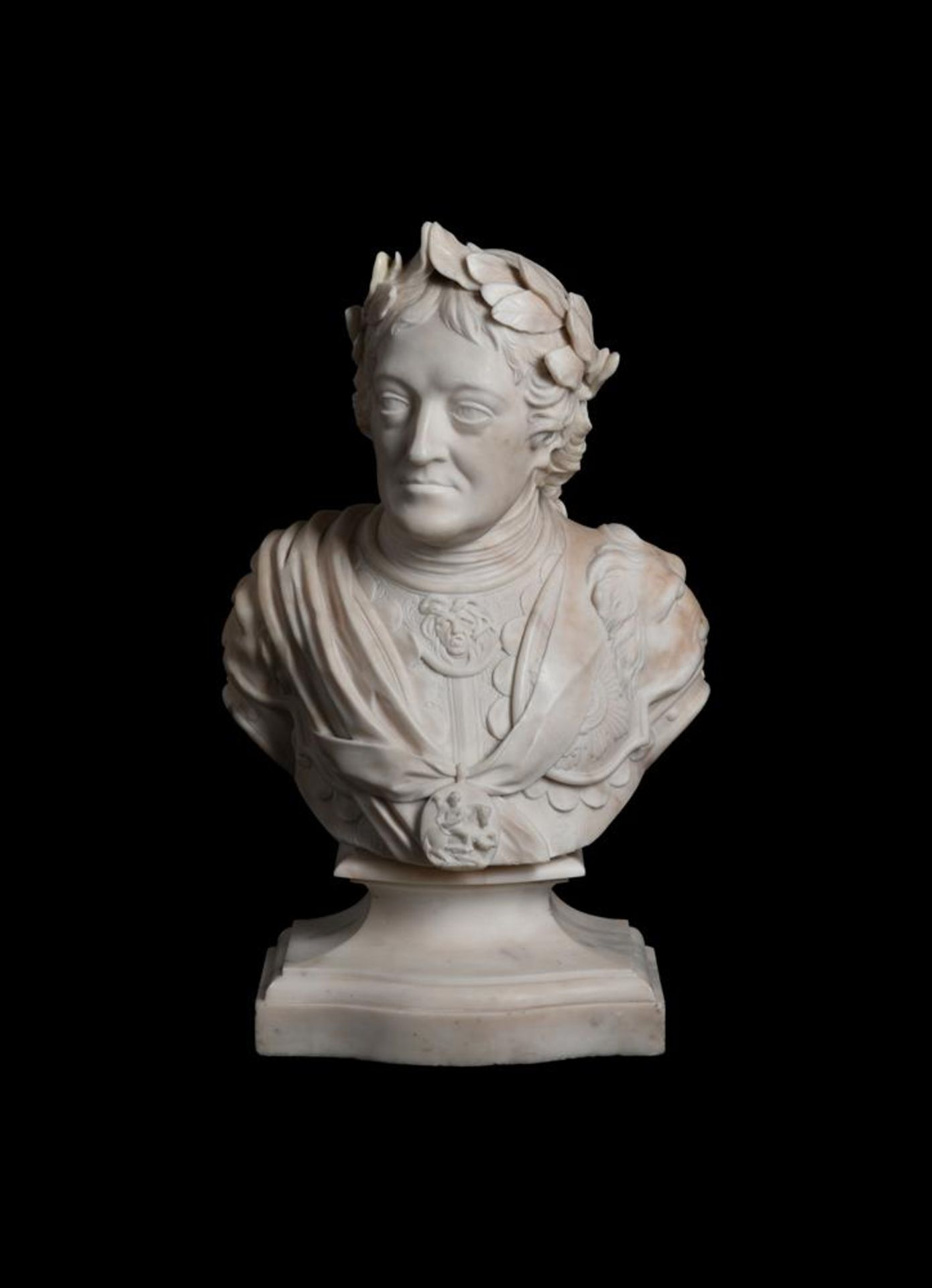 AFTER MICHAEL RYSBRACK (1693-1770) A CARVED MARBLE BUST OF KING GEORGE II (1638-1760) - Bild 6 aus 6