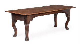 AN OAK AND PINE REFECTORY TABLE, 18TH CENTURY AND LATER