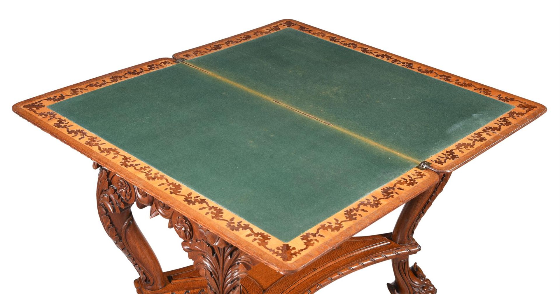 Y A GEORGE IV BURR OAK, ASH AND WALNUT CENTRE CARD TABLE, ATTRIBUTED TO GILLOWS, CIRCA 1830 - Image 13 of 15