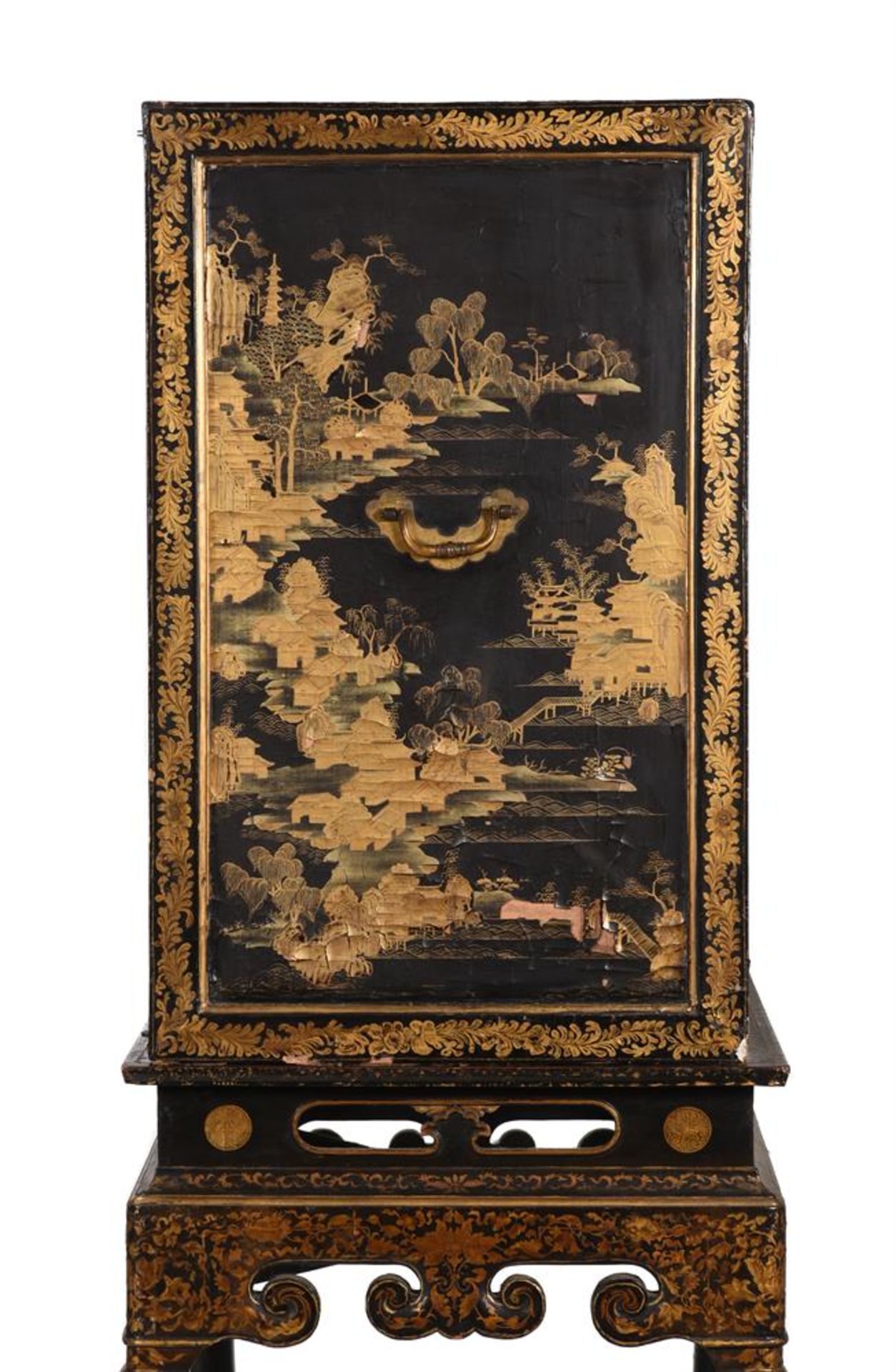 A CHINESE EXPORT LACQUER CABINET ON STAND, LATE 18TH OR EARLY 19TH CENTURY - Bild 13 aus 15