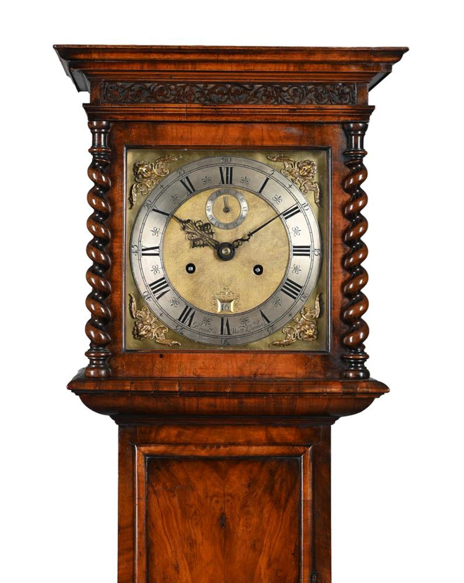 A WALNUT EIGHT-DAY LONGCASE CLOCK - Bild 3 aus 7