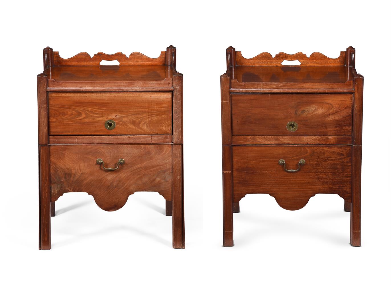 A PAIR OF GEORGE III MAHOGANY BEDSIDE COMMODES, THIRD QUARTER 18TH CENTURY - Image 2 of 9