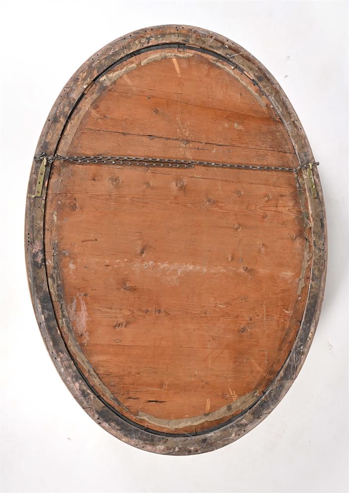 A GEORGE III CARVED GILTWOOD OVAL MIRROR, CIRCA 1775 - Image 3 of 3