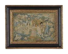 A CHARLES II EMBROIDERED NEEDLEWORK PICTURE, CIRCA 1660-1680