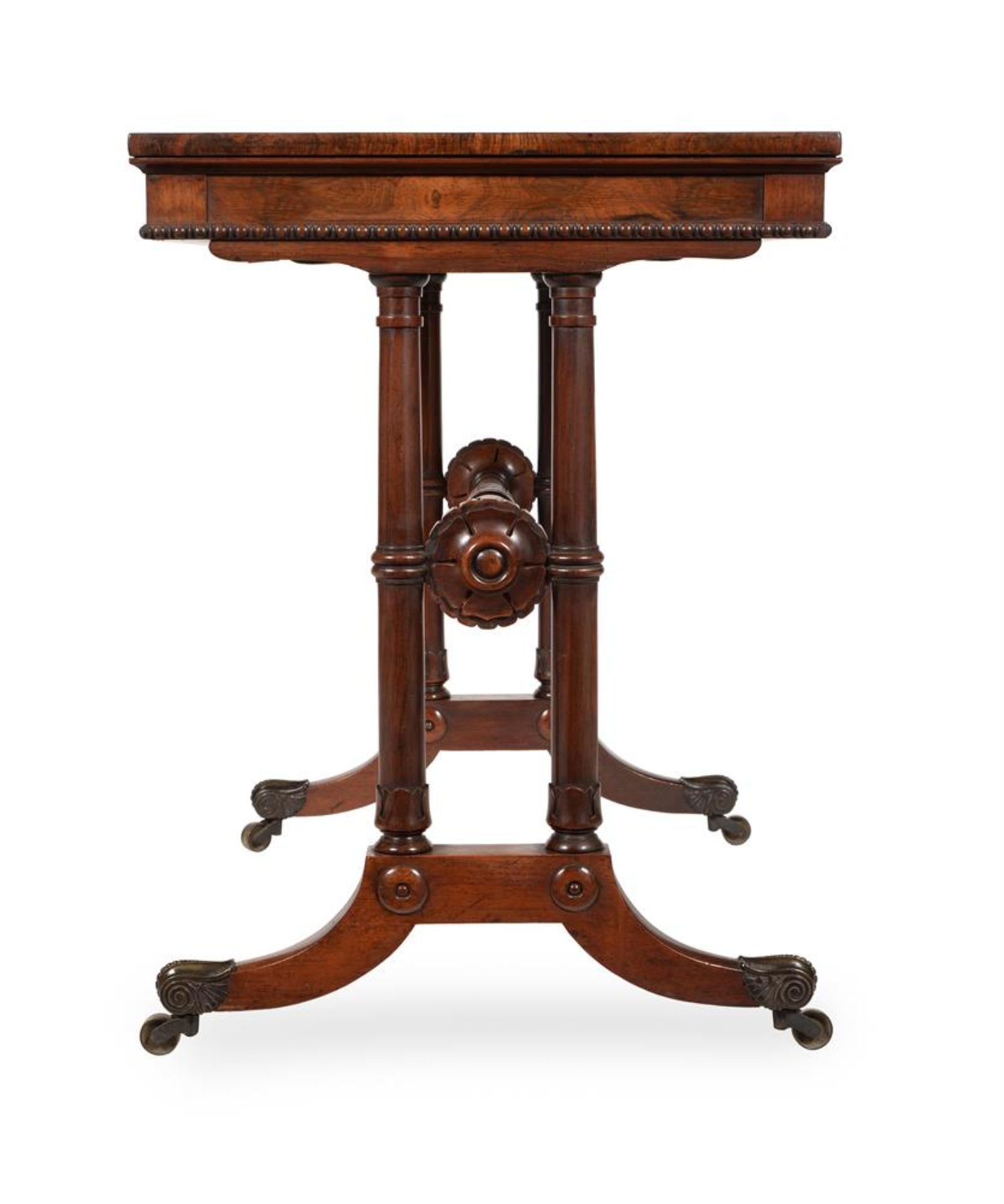 Y A REGENCY ROSEWOOD WRITING TABLE, IN THE MANNER OF GEORGE BULLOCK, CIRCA 1815 - Image 3 of 4