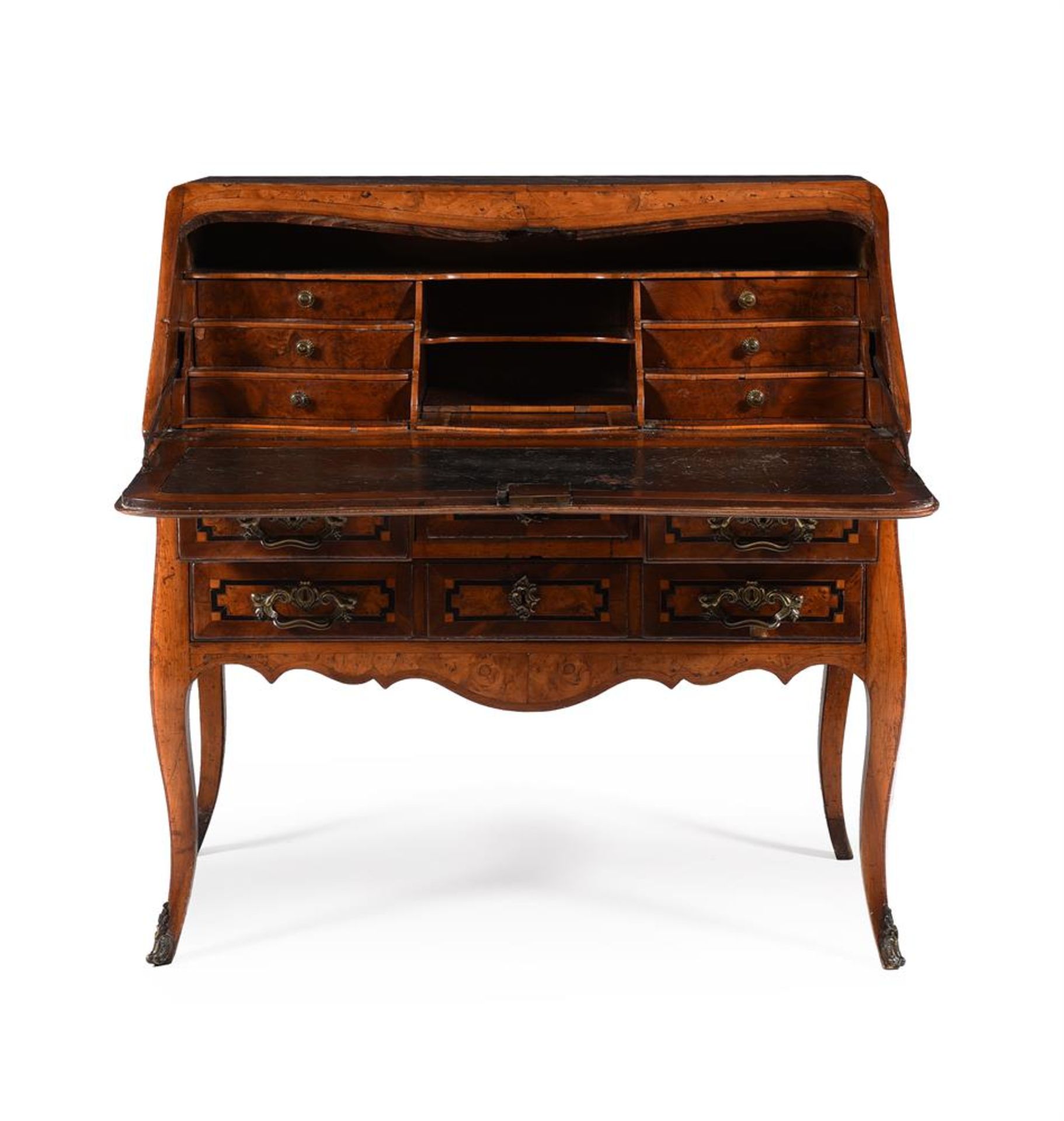 A MALTESE WALNUT, BURR WALNUT, FRUITWOOD AND EBONISED BUREAU, SECOND HALF 18TH CENTURY - Image 8 of 8