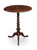 Y AN EARLY VICTORIAN ROSEWOOD TRIPOD TABLE, IN THE MANNER OF GILLOWS, CIRCA 1840