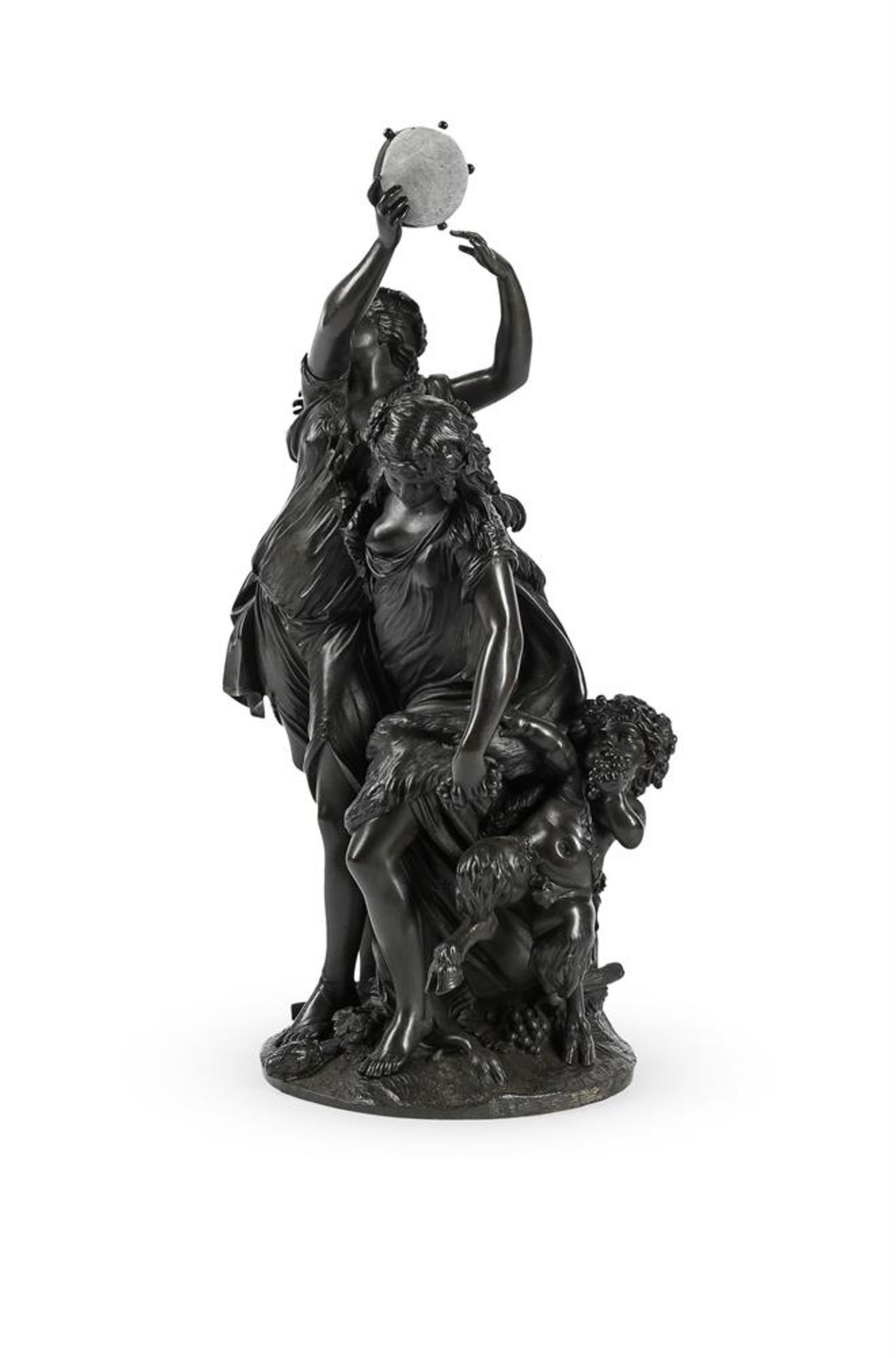 AFTER CLAUDE MICHEL CLODION, A LARGE BRONZE FIGURAL GROUP OF BACCHIC REVELLERS, 19TH CENTURY - Bild 3 aus 7