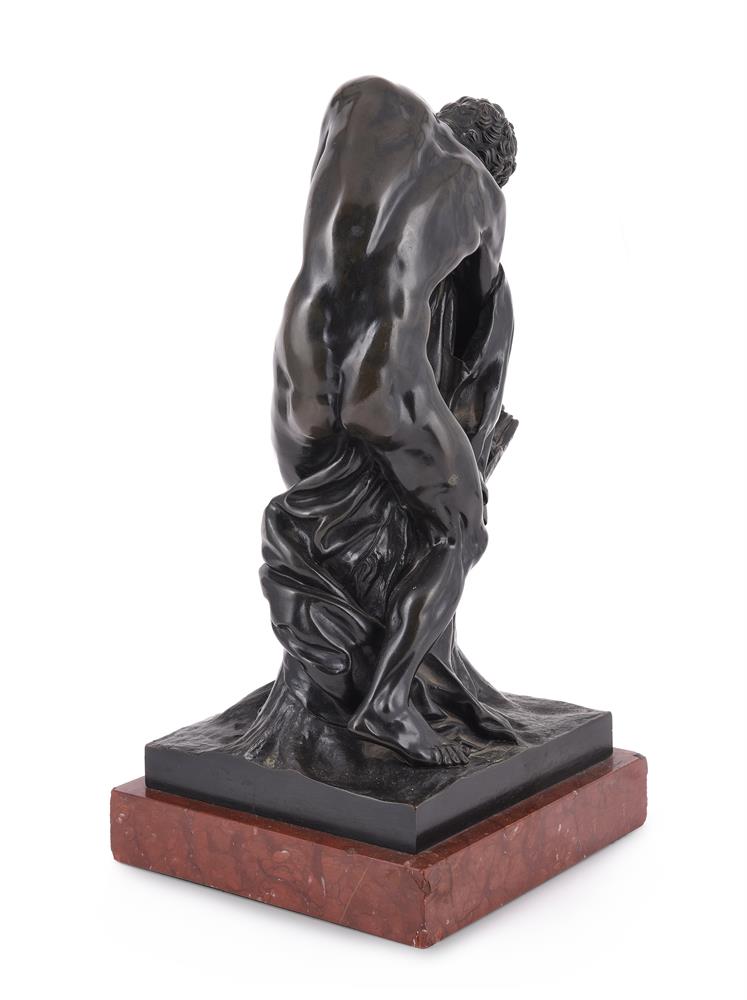 AFTER EDME DUMONT (FRENCH, 1761-1844), A BRONZE FIGURE OF MILO OF CROTON, LAST QUARTER 19TH CENTURY - Image 3 of 4