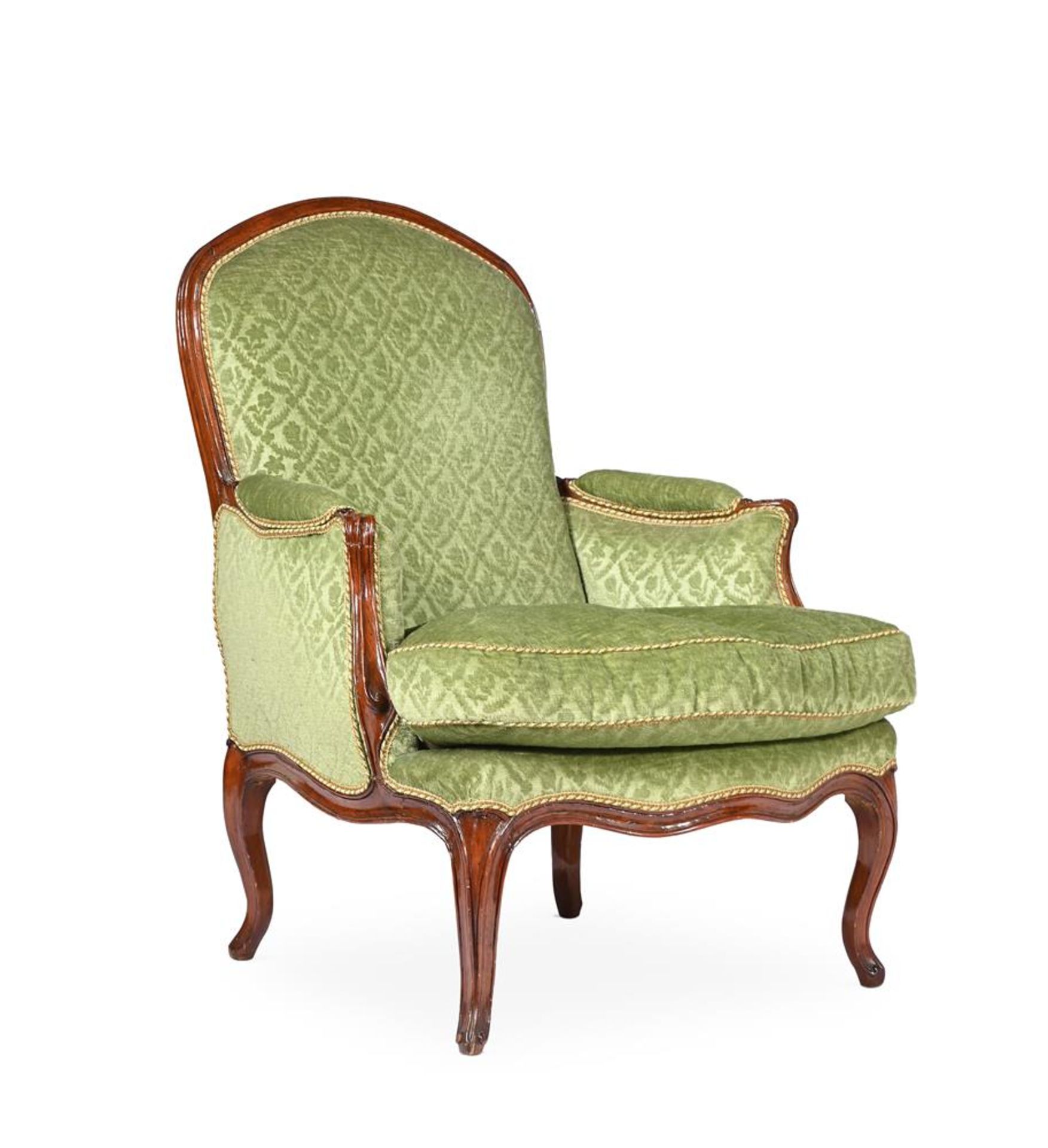 A LOUIS XV WALNUT ARMCHAIR, CIRCA 1765