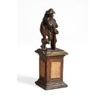 AFTER A MODEL BY GIAMBOLOGNA (1529-1608) A BRONZE FIGURE OF A PEASANT RESTING ON HIS STAFF