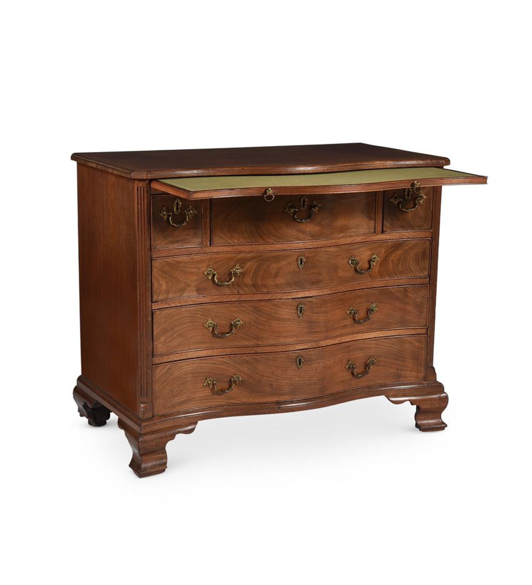 A GEORGE II MAHOGANY SECRETAIRE CHEST, IN THE MANNER OF THOMAS CHIPPENDALE, CIRCA 1770 - Image 3 of 5