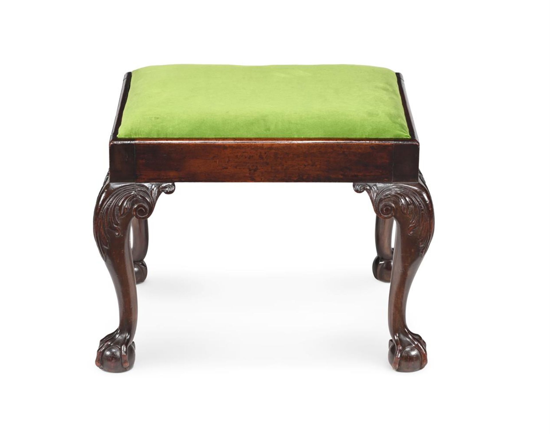 A GEORGE II MAHOGANY STOOL, MID 18TH CENTURY - Image 2 of 2