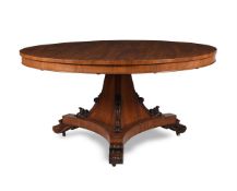 Y A ROSEWOOD CIRCULAR CENTRE TABLE, SECOND QUARTER 19TH CENTURY