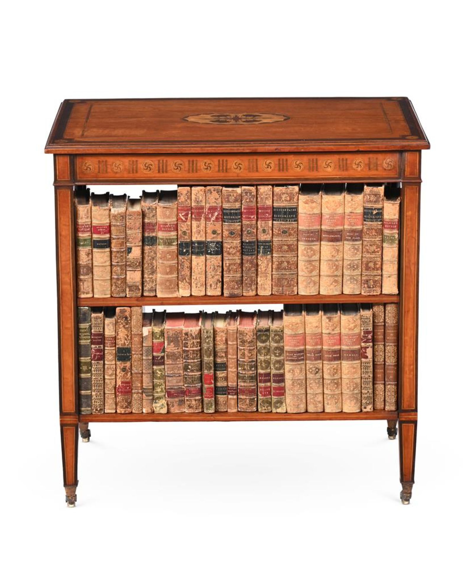 Y A VICTORIAN SATINWOOD AND MARQUETRY OPEN BOOKCASE, SECOND HALF 19TH CENTURY - Bild 2 aus 4