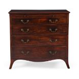 A GEORGE III MAHOGANY CHEST OF DRAWERS, CIRCA 1800