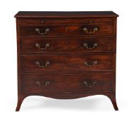 A GEORGE III MAHOGANY CHEST OF DRAWERS, CIRCA 1800