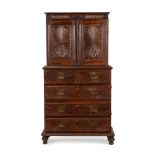 AN ANGLO-INDIAN EXOTIC HARDWOOD CABINET ON CHEST, THIRD QUARTER 19TH CENTURY