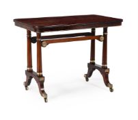 Y A REGENCY ROSEWOOD AND GILT METAL MOUNTED LIBRARY TABLE, IN THE MANNER OF GEORGE OAKLEY, CIRCA 181
