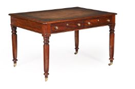 A GEORGE IV MAHOGANY LIBRARY TABLE, ATTRIBUTED TO GILLOWS, CIRCA 1830
