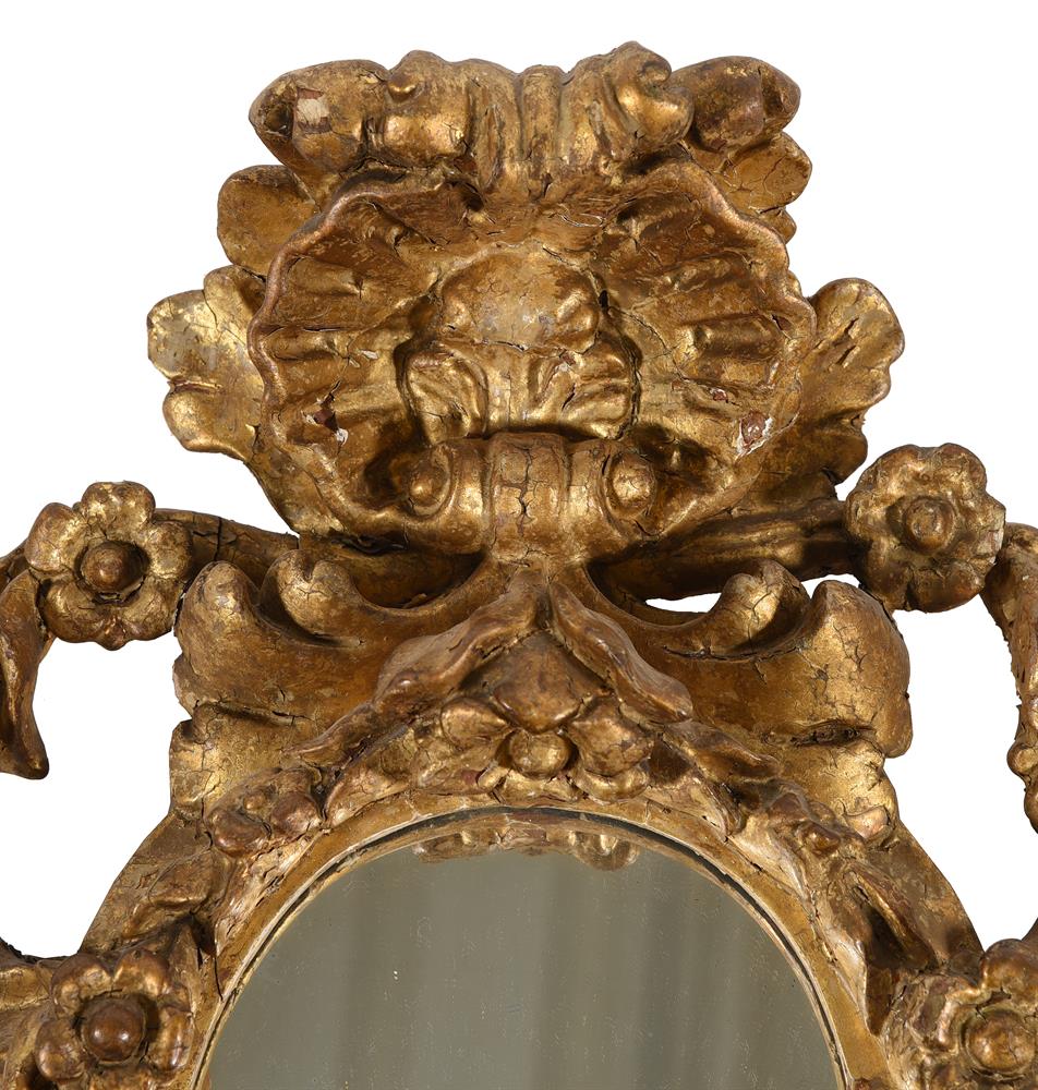 A PAIR OF ITALIAN CARVED GILTWOOD MIRRORS, LATE 18TH OR EARLY 19TH CENTURY - Image 4 of 7