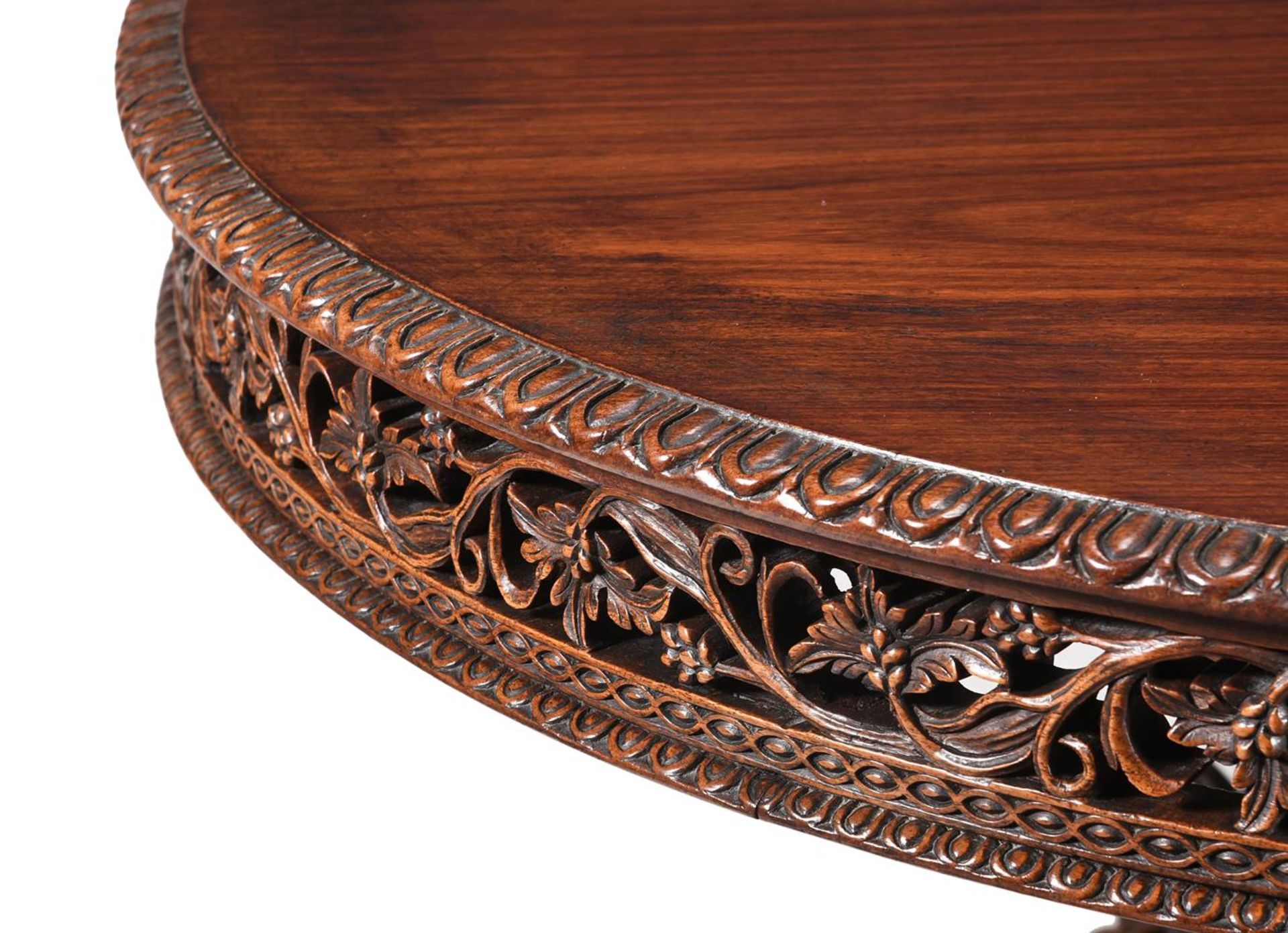 Y AN ANGLO-INDIAN CARVED ROSEWOOD CENTRE TABLE, SECOND QUARTER 19TH CENTURY - Bild 3 aus 9