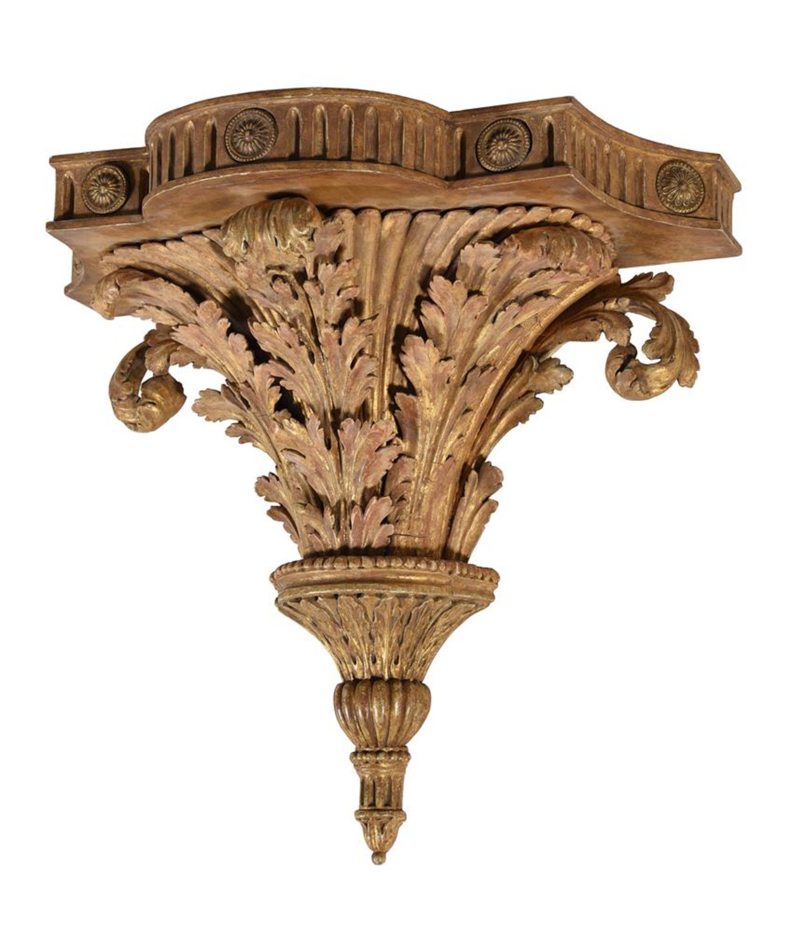 A CARVED GILTWOOD WALL BRACKET, LATE 18TH OR EARLY 19TH CENTURY - Image 3 of 5