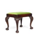 A GEORGE II MAHOGANY STOOL, MID 18TH CENTURY