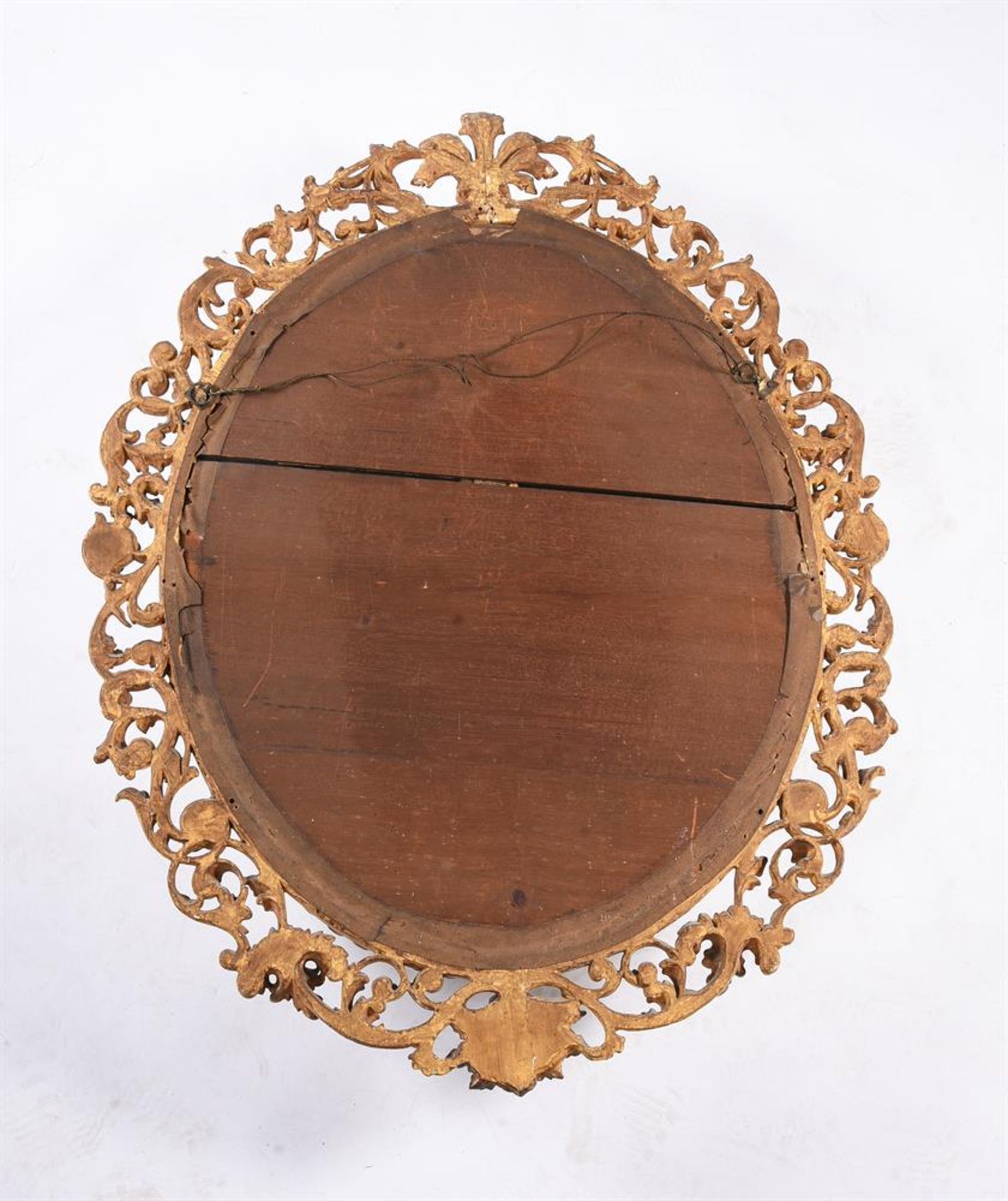 A PAIR OF GILTWOOD AND COMPOSITION OVAL MIRRORS, SECOND HALF 19TH CENTURY - Image 3 of 3