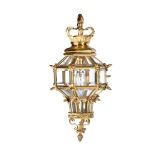 A GILT BRONZE 'VERSAILLES' HANGING LANTERN OF UNUSUAL SMALL PROPORTIONS, CIRCA 1900