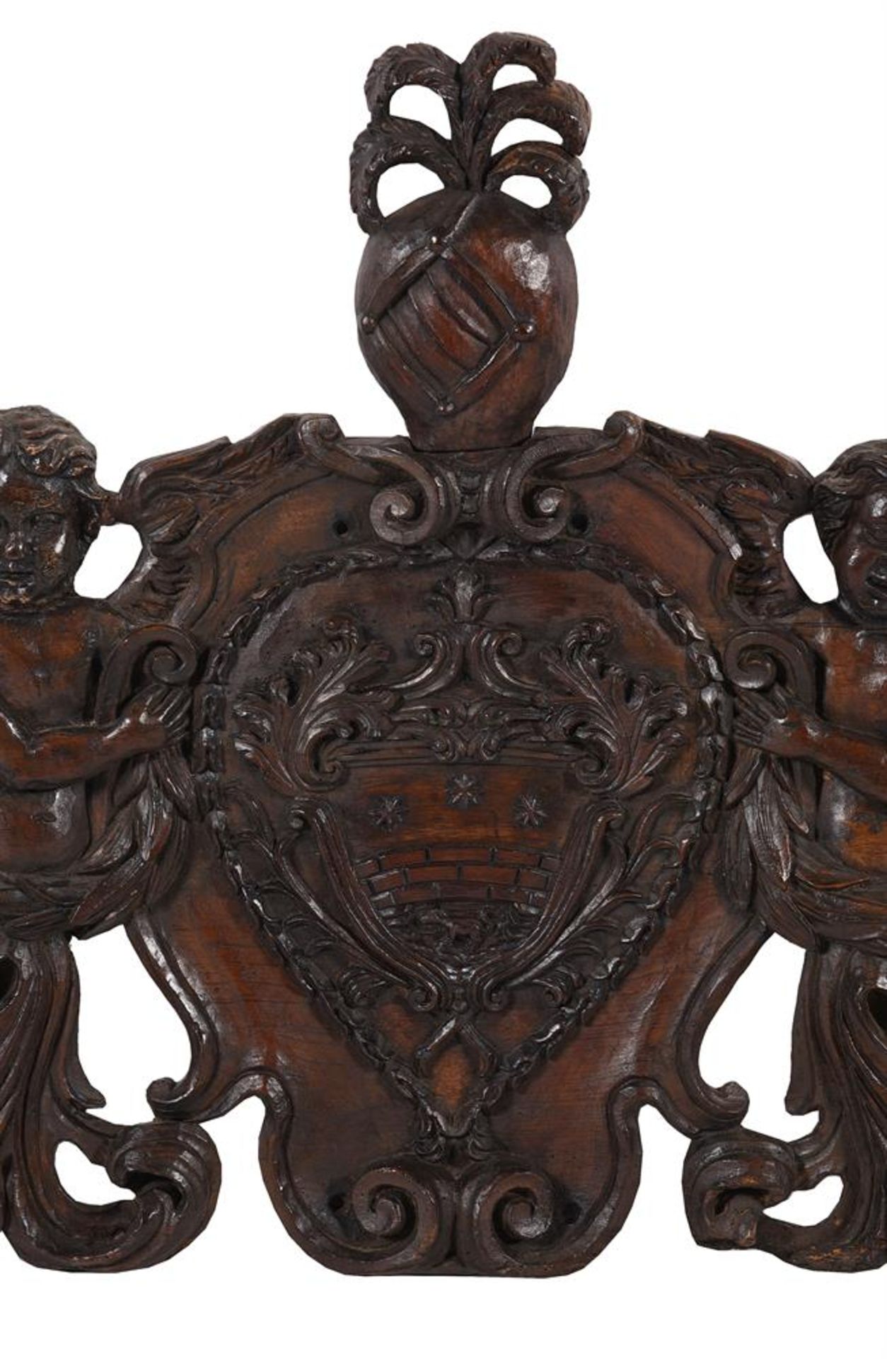 A CARVED COAT OF ARMS, ITALIAN, MID 17TH CENTURY - Image 3 of 5