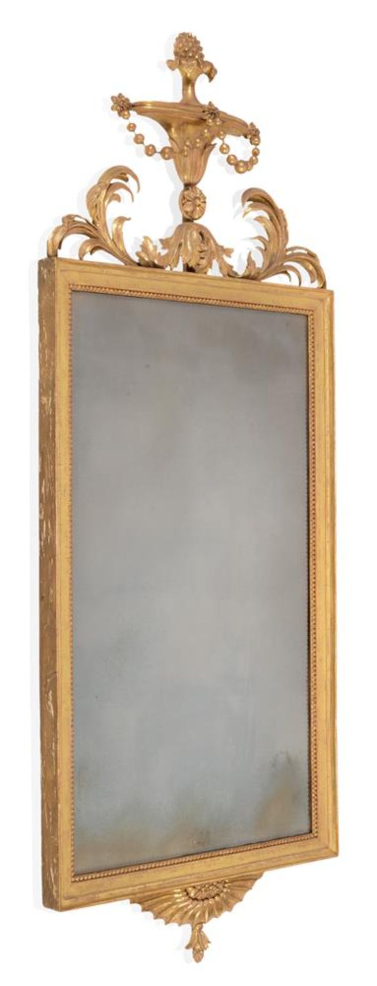 A GEORGE III CARVED GILTWOOD WALL MIRROR, IN THE MANNER OF ROBERT ADAM, CIRCA 1790 - Image 2 of 5