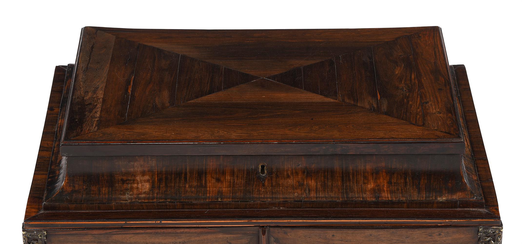 Y A ROSEWOOD AND EXOTIC TIMBER TABLE CABINET, PROBABLY INDO-PORTUGUESE - Image 4 of 5