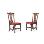 A PAIR OF GEORGE III MAHOGANY CHAIRS, CIRCA 1760