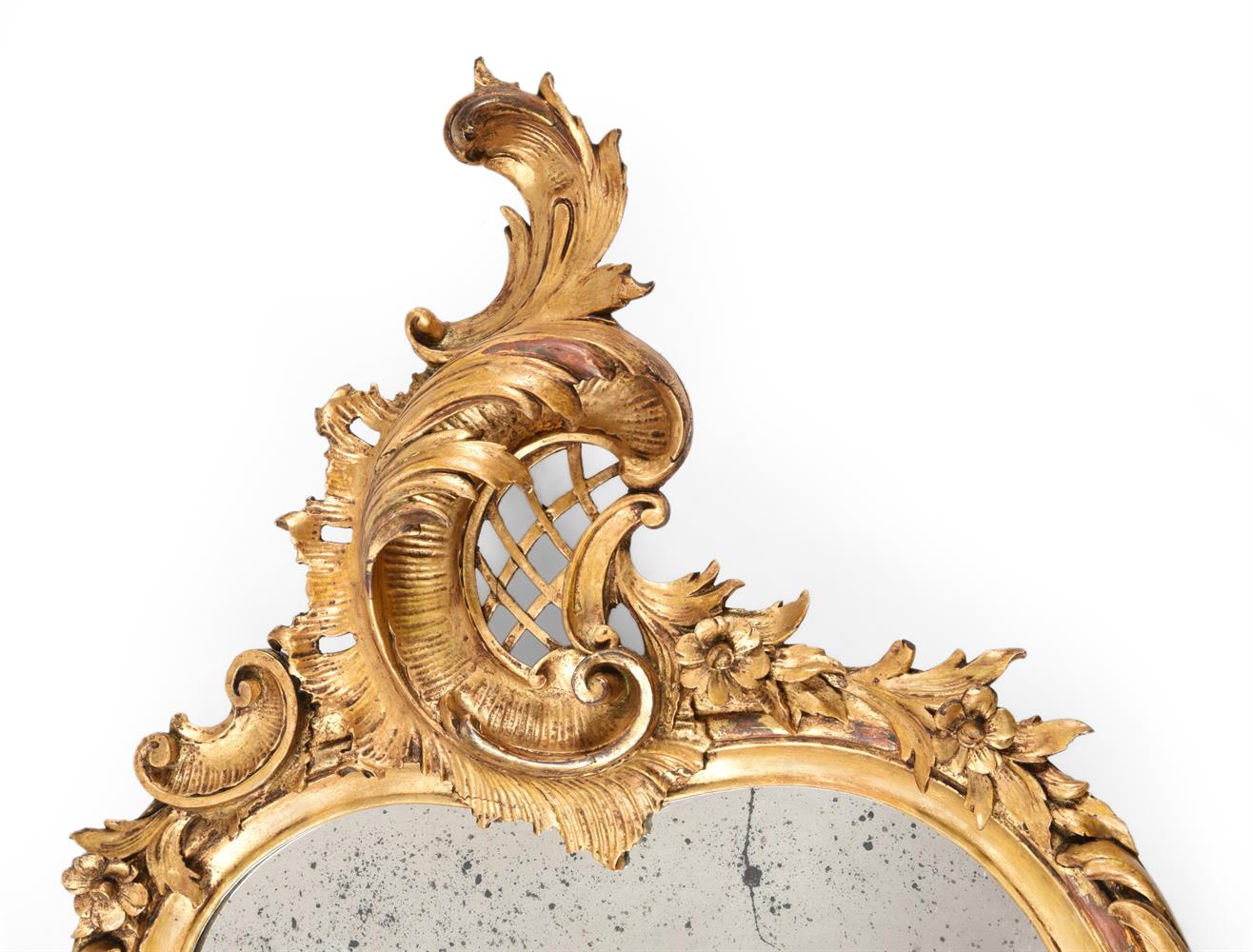 A FRENCH CARVED GILTWOOD MIRROR, IN LOUIS XV STYLE, 19TH CENTURY - Image 2 of 4