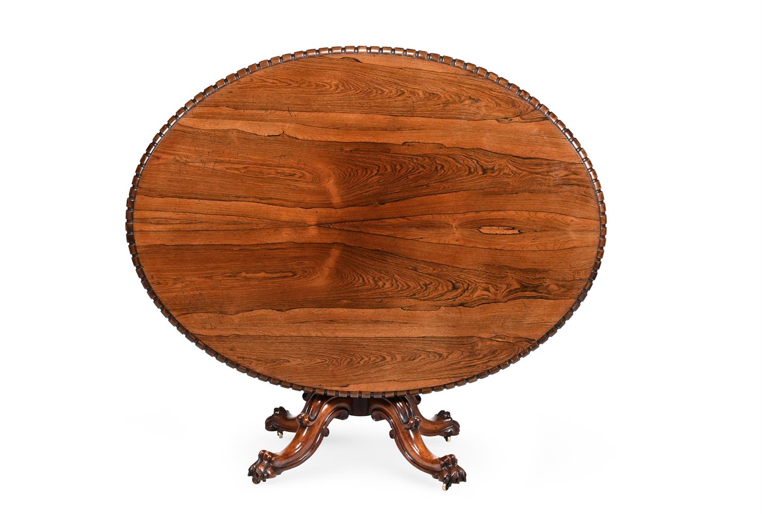 Y A WILLIAM IV ROSEWOOD CENTRE TABLE, CIRCA 1835