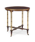 A GILT METAL MOUNTED MAHOGANY CENTRE OR OCCASIONAL TABLE, REFERRED TO AS A 'GUERIDON A L'ANGLAISE'