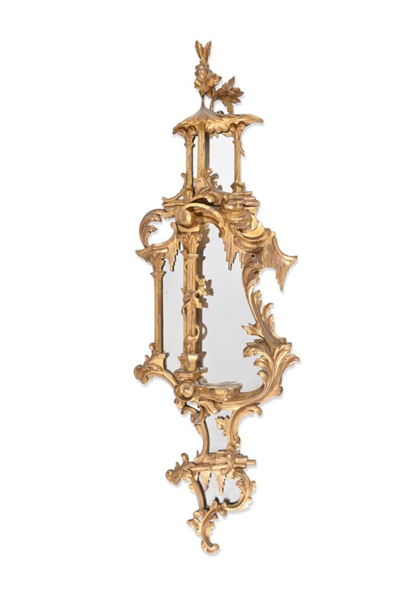 A PAIR OF CARVED GILTWOOD MIRRORS, IN GEORGE III STYLE, 19TH CENTURY - Bild 2 aus 5