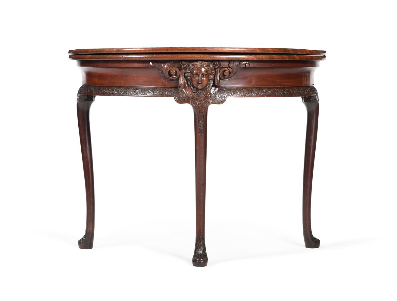 A GEORGE II CARVED MAHOGANY FOLDING TEA TABLE, CIRCA 1740-50 - Image 2 of 10